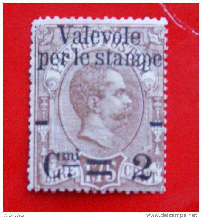 ITALIA 1890 VALVOLE PER LE STAMPE CENT 2 SU L. 1,75 MH -CV 27 - Postal Parcels