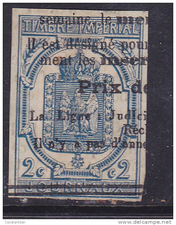 TIMBRES POUR JOURNEAUX N°2 BLEU OBL - Newspapers