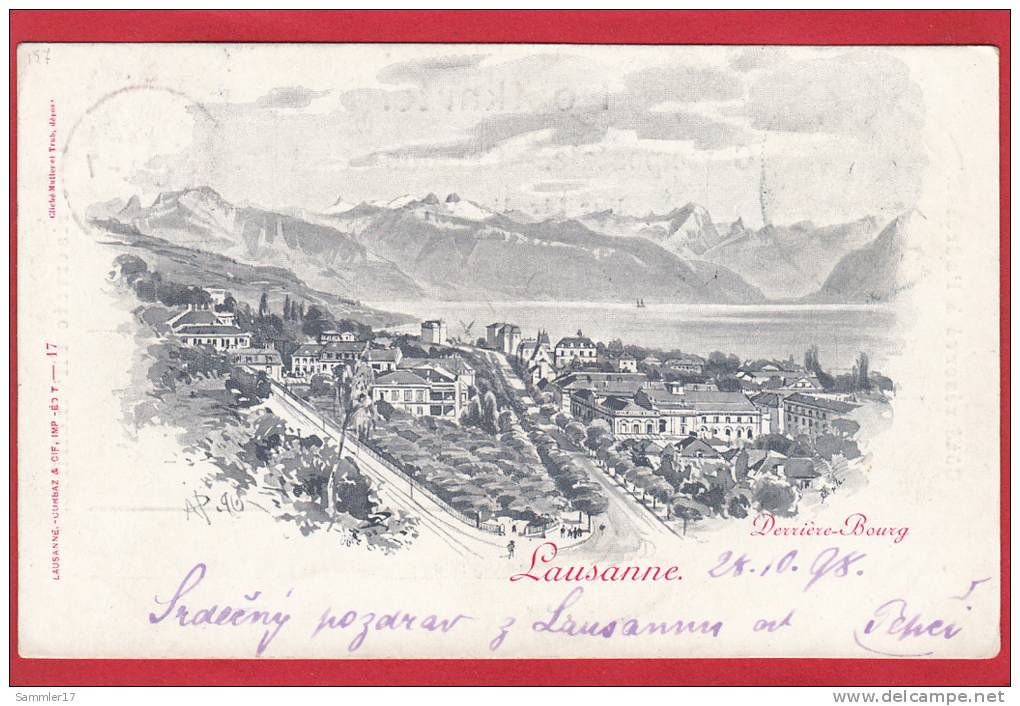 LAUSANNE DERRIÈRE-BOURG 1898 - Lausanne