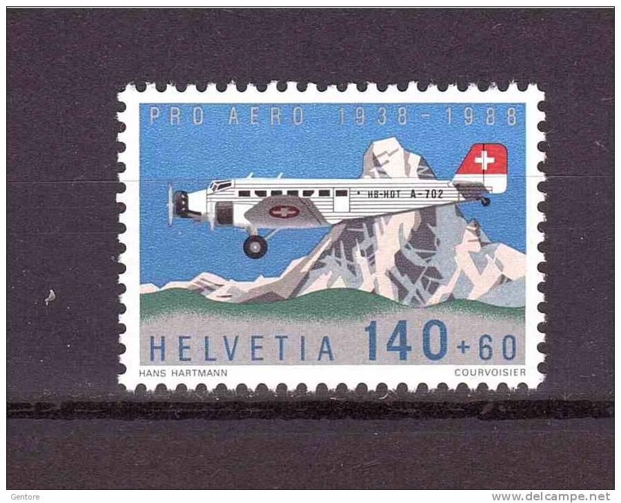 SVITZERLAND 1988 Pro Aereo  Unificato Cat. N° A49  Absolutelyperfect  MNH ** - Unused Stamps