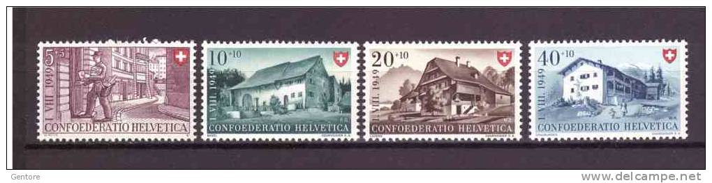 SVITZERLAND 1948 Pro Patria  Unificato Cat. N° 457/60  Mint Hinged - Neufs