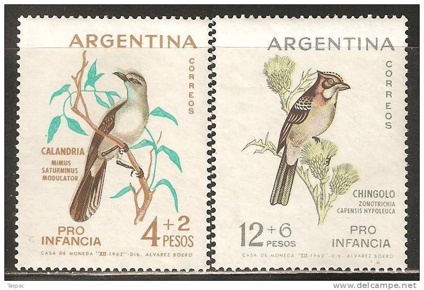 Argentina 1962 Mi# 806-807 ** MNH - Birds - Ungebraucht