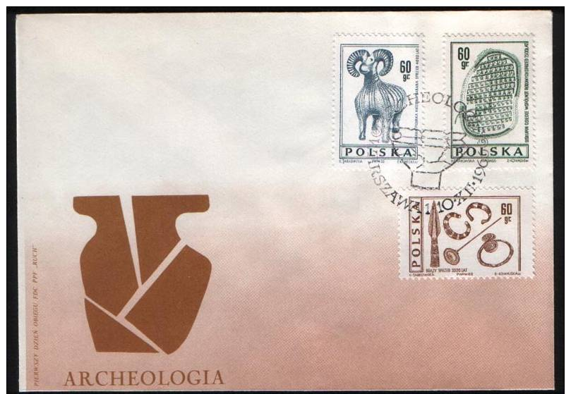 Poland Pologne, Archeology, Biskupin, Lausatian Culture. Ancient Ram. FDC 1966. - Archaeology