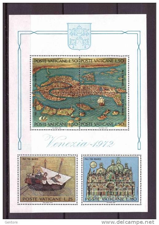 VATICAN 1972  To Save Venice Unificato Cat. Block N° 3  Mint Never Hinged - Blocs & Feuillets