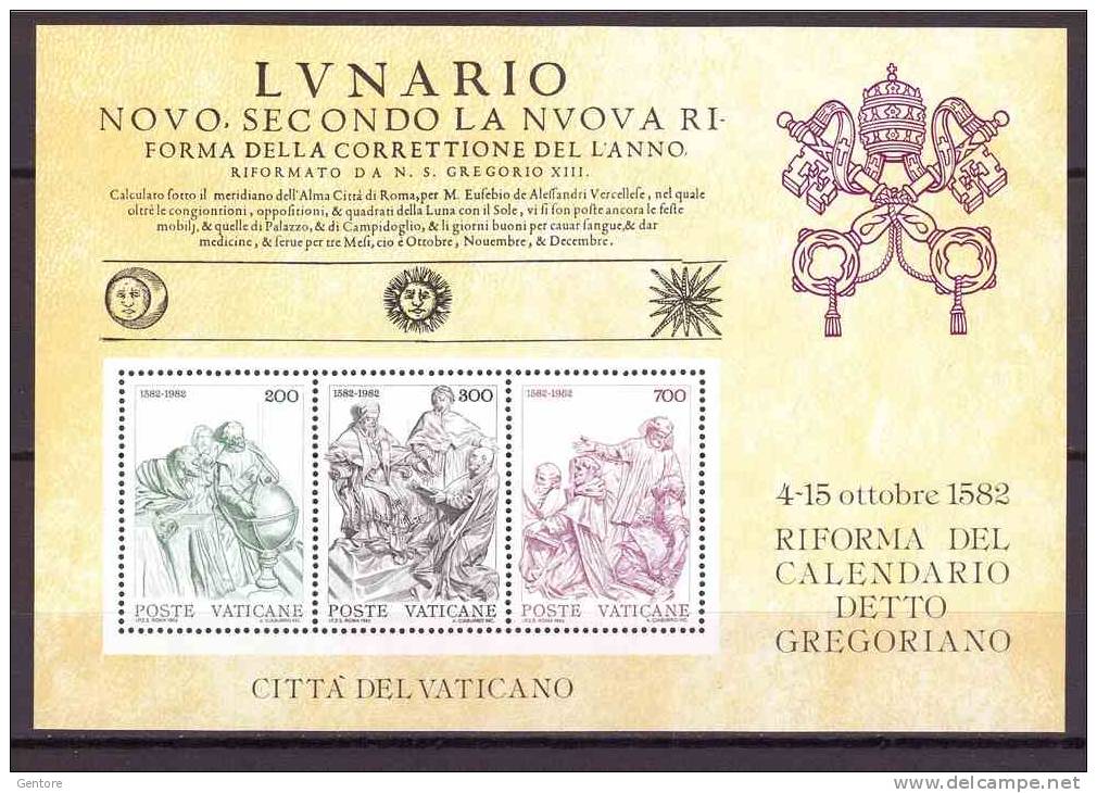 VATICAN 1982 Gregorian Calendar Unificato Cat. Block N° 4  Mint Never Hinged - Blocs & Feuillets