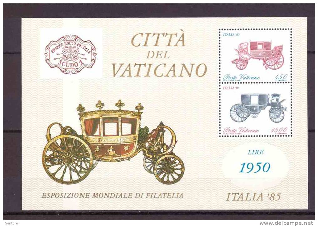 VATICAN 1985 Italai 85 Unificato Cat. Block N° 8  Mint Never Hinged - Blocs & Feuillets