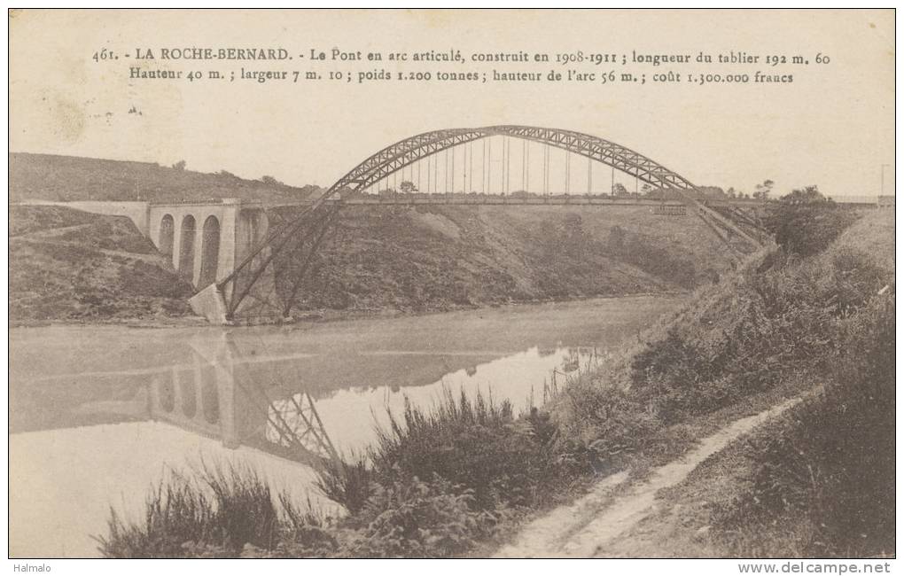 LA ROCHE-BERNARD Le Pont En Arc Articulé, Construit En 1908-1911 - La Roche-Bernard