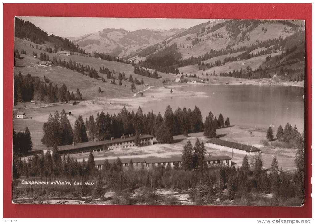 X0282 Lac Noir Campement Militaire Schwarzsee Militär Lager  Circulé En 1956. Tellko - Autres & Non Classés