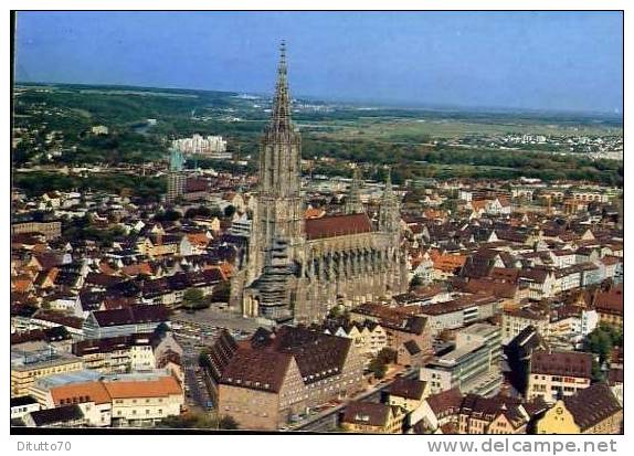 Munster - Ulm An Der Donau - Luftaufnahme Mit Blick  - 1693 - Viaggiata - Bad Nauheim