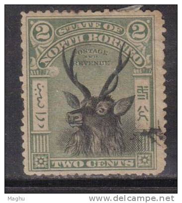 Malaya North Borneo 1897, Postal Used, 2c Stag,  P13 1/2 X 14, - Sabah