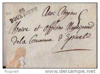 FRANCE: ?:Précurseur De BOURBONNE(50) Pour EPINAL.Sans Texte. - ....-1700: Vorläufer