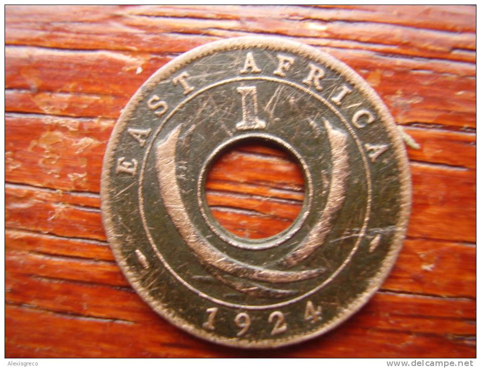 BRITISH EAST AFRICA USED ONE CENT COIN BRONZE Of 1924. - Ostafrika Und Herrschaft Von Uganda