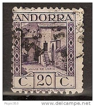 Andorre Espagnol 19 B Oblitéré - Usados