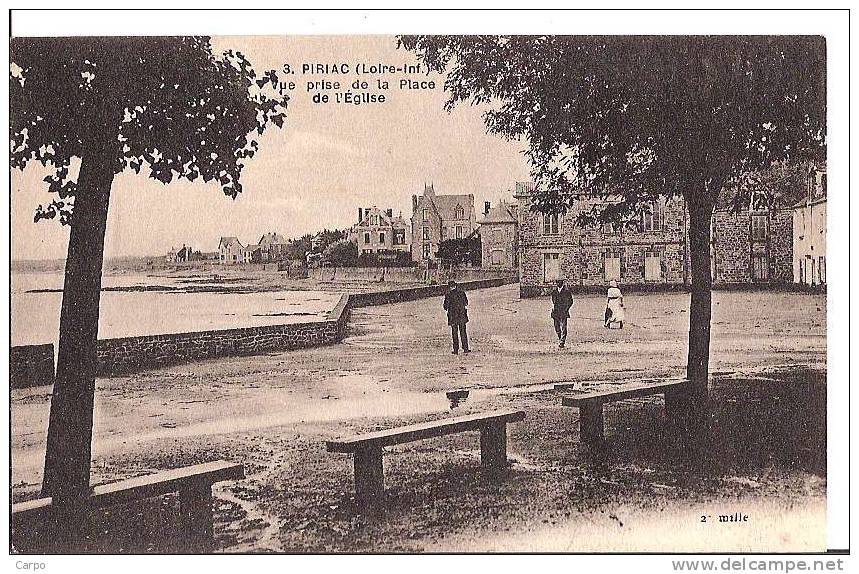 PIRIAC. - Vue Prise De La Place De L'église. - Piriac Sur Mer