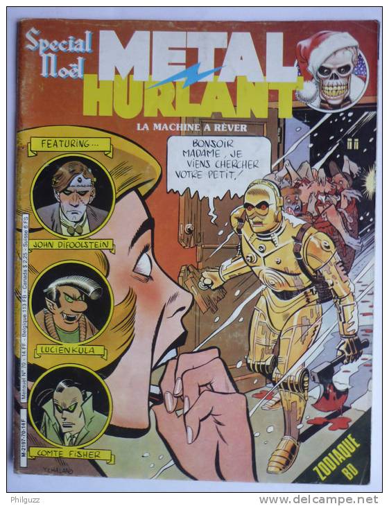 Magazine METAL HURLANT N° 70  1981 SPECIAL NOEL - Métal Hurlant