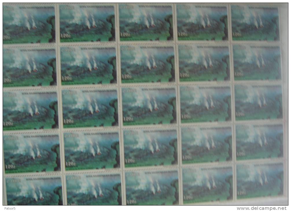 Zaïre 1990 COB 1414/1417** Demi Feuille De 25 Timbres - 4x25 - Nuevos