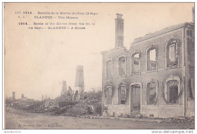 20207 Guerre 1914 -1918 Ruines - Bataille Marne Sept 1914 . Une Maison . Gauthier - Guerre 1914-18