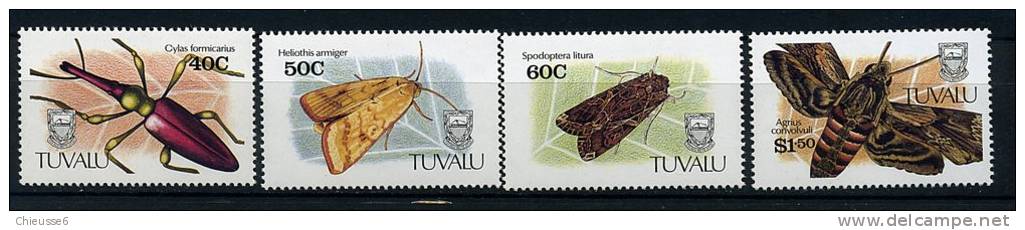 Tuvalu ** N° 559 à 562 - Insectes - Tuvalu (fr. Elliceinseln)