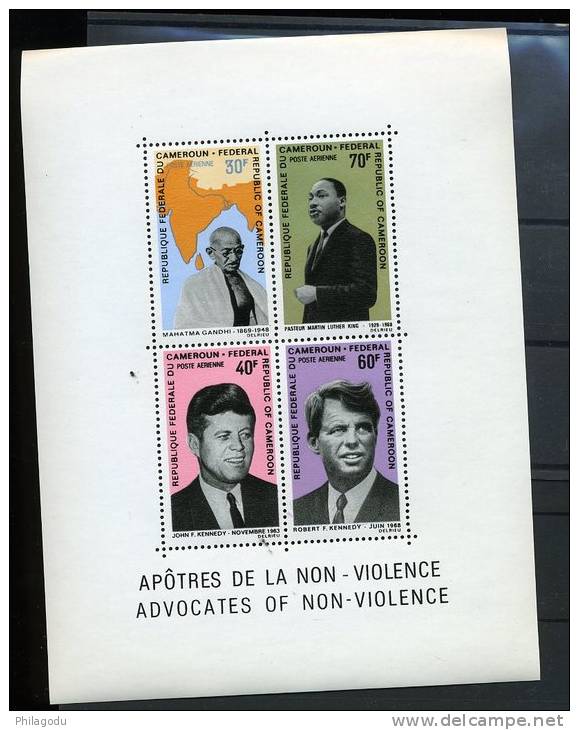 Cameroun Bloc De 1968 - Mahatma Gandhi
