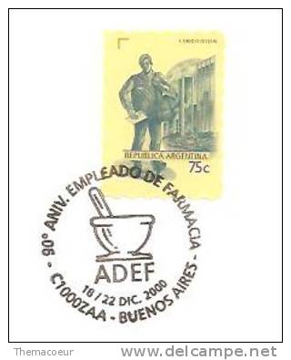 Argentina Anniversary Of Pharmacy Workers, Mortar Pestle - Pharmazie