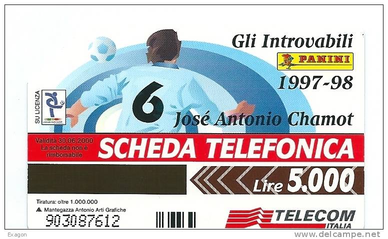 SCHEDA TELEFONICA  -  Telecom  Da  £. 5.000  Validità  Anno  2000. Josè Antonio Chamot. - Sport