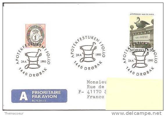 Norway 400 Years Of Pharmacy, Mortar Pestle Stamp Concurring, 400 Ans De Pharmacie , Pilon , Mortier - Pharmacie