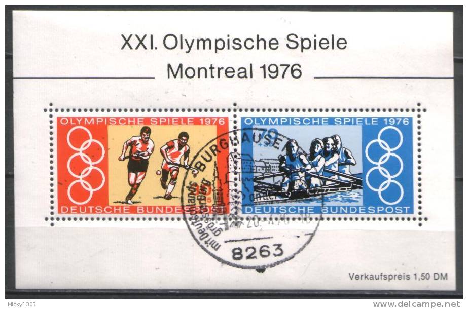 Germany - Block 12 Gestempelt / Used (j024) - Ete 1976: Montréal