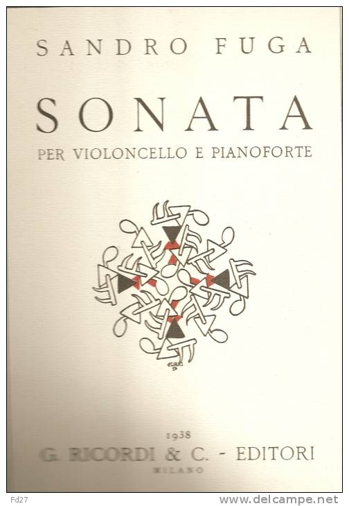 PARTITION DE SANDRO FUGA: SONATA - PER VIOLONCELLO E PIANOFORTE - D-F