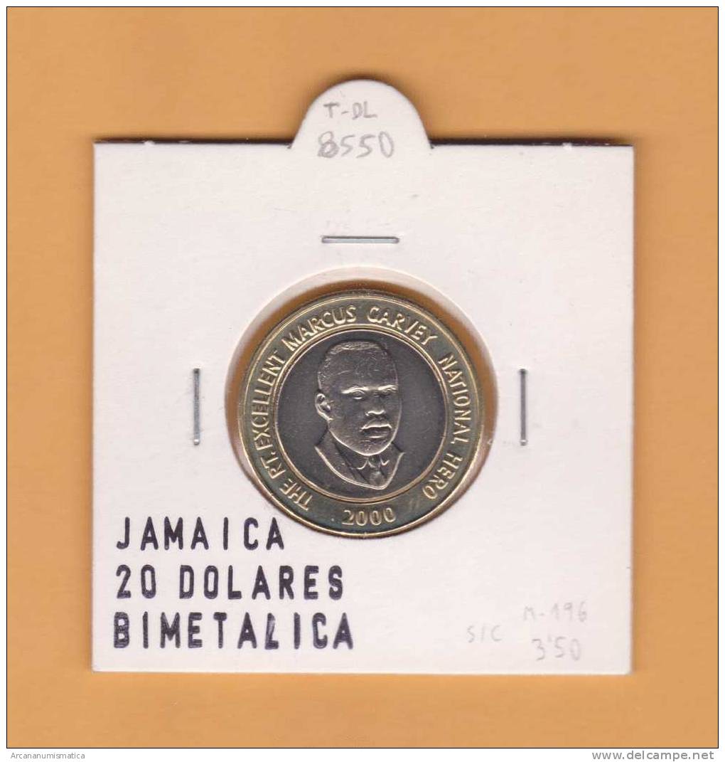 JAMAICA  20  DOLARES  2.000   BIMETALICA    SC/UNC        DL-8550 - Giamaica