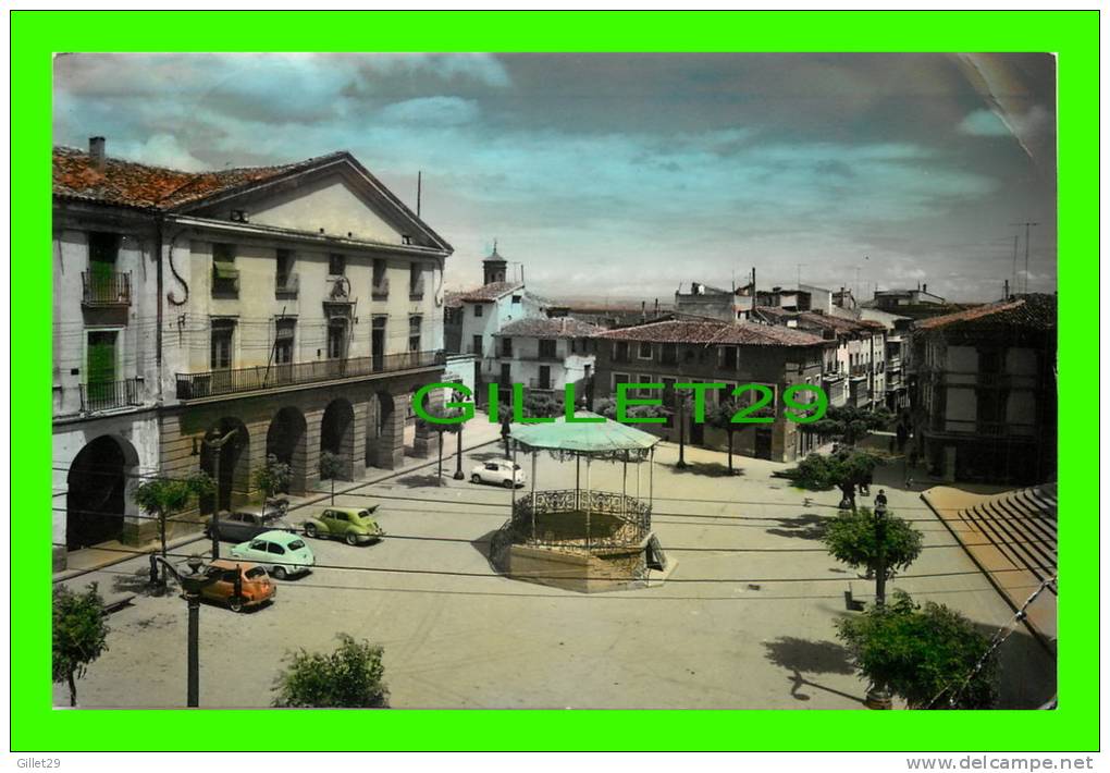 ALFARO, LA RIOJA, SPAIN - PLAZA DE ESPANA - TRAVEL IN 1964 - ANIMATED OLD CARS - - La Rioja (Logrono)