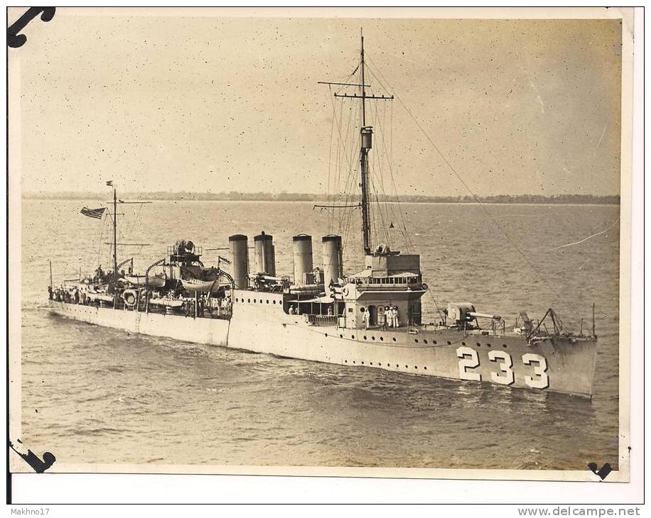 Photo Américaine Us Navy  Destroyer No 233 Flotte De L´atlantique Norfolk Virginie 1918-1925 - Guerre, Militaire