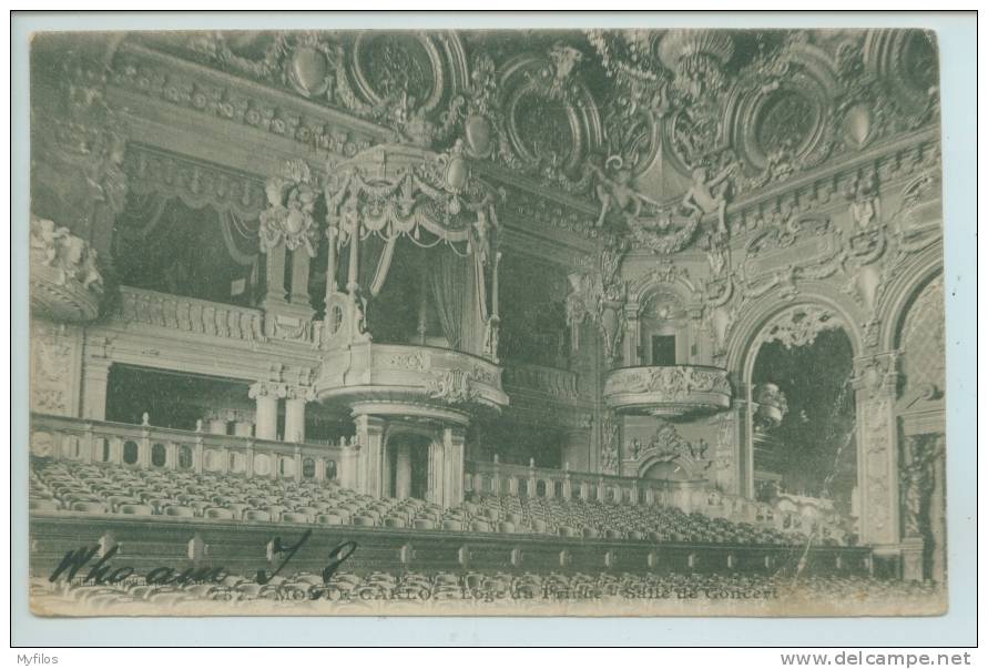 1904 MONACO MONTECARLO TEATRO 1904 (PIEGA-PLIER) - Teatro D'opera