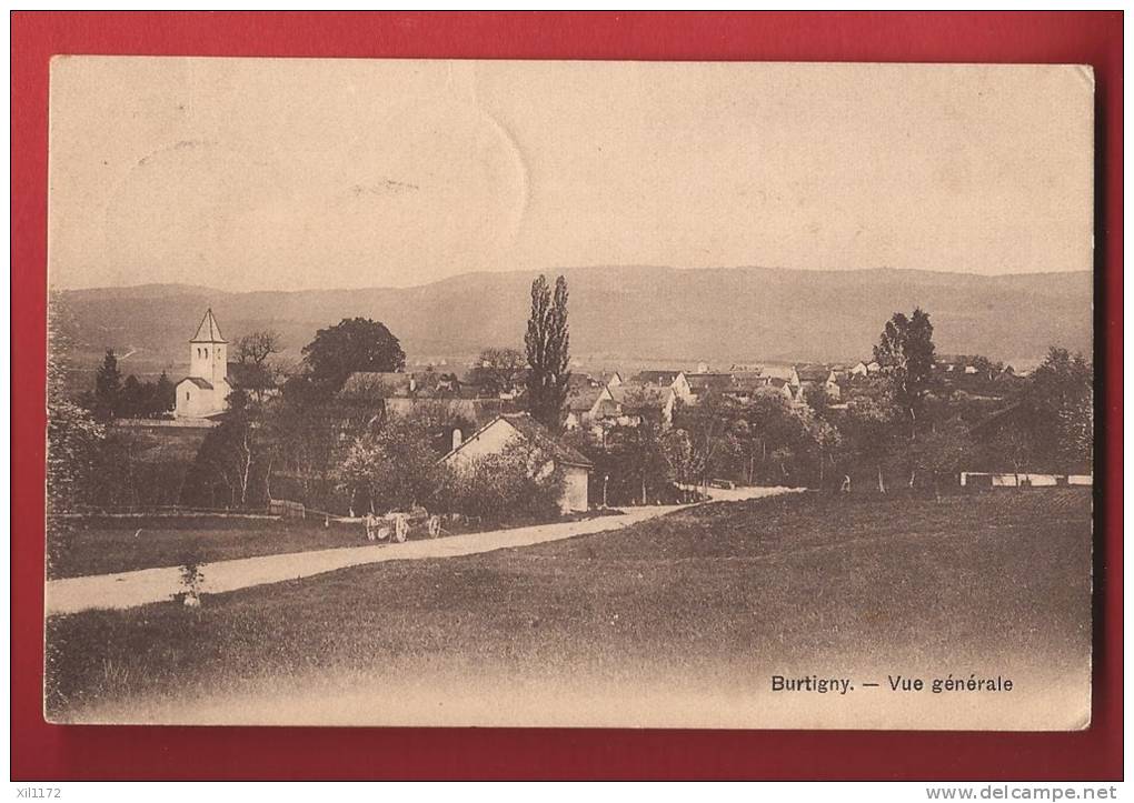 X0310 Burtigny Près Rolle, Vue Générale.Cachet Burtigny 1919. Lüscher Carte-Photo - Burtigny