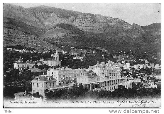 Monté-Carlo 58: La Galerie Charles III Et L'Hôtel Métropole 1904 - Autres & Non Classés