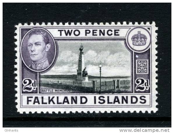 FALKLAND IS - 1938 KGVI TWO PENCE DEFINITIVE FINE MNH ** - Falkland Islands