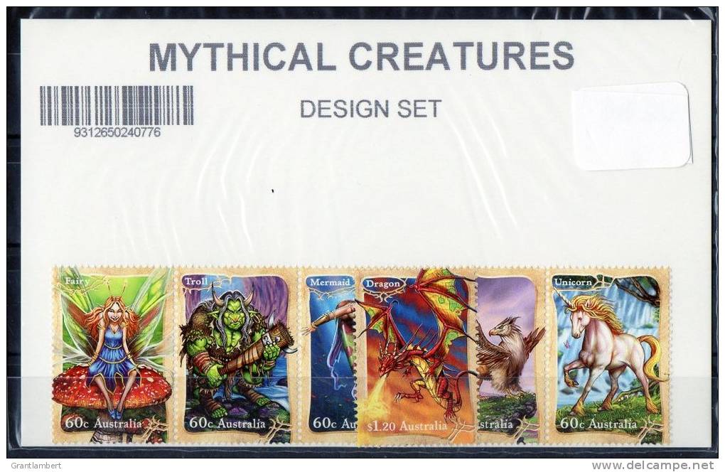 Australia 2011 Mythical Creatures Set Of 6 MNH In Sealed Plastic - Mint Stamps