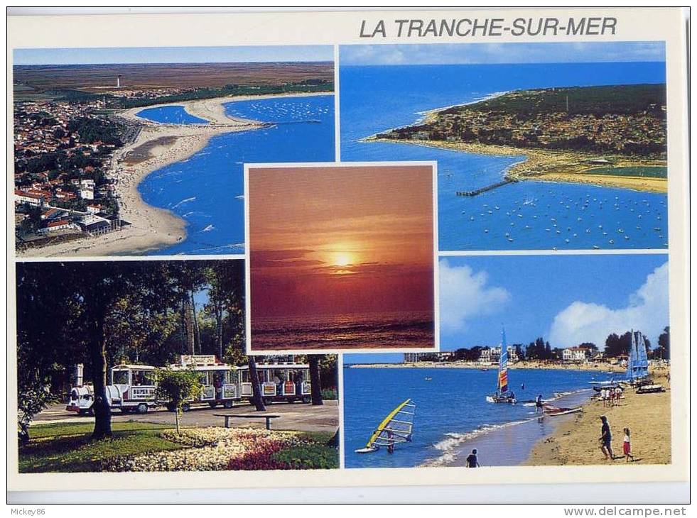 LA  TRANCHE Sur Mer-----Vues Diverses (petit Train) ,cpm N° 276  éd Artaud - La Tranche Sur Mer