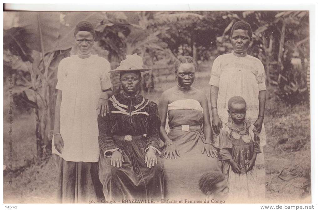 200te-Costumi-Mestieri/Cost Umes/Artisanat-Crafts-Congo  Francaise-France-Enfant  Et Femme Du Congo-v.1906 - Congo Francese