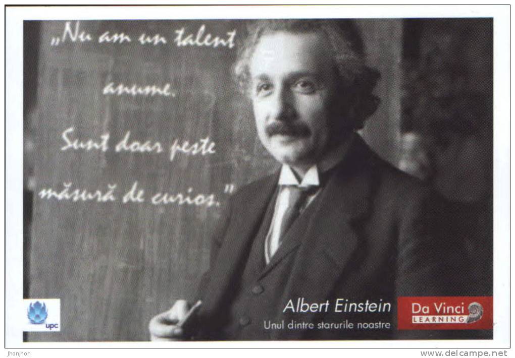 Romania-Postcard- Albert Einstein-creator Of The Theory Of Relativity. - Prix Nobel