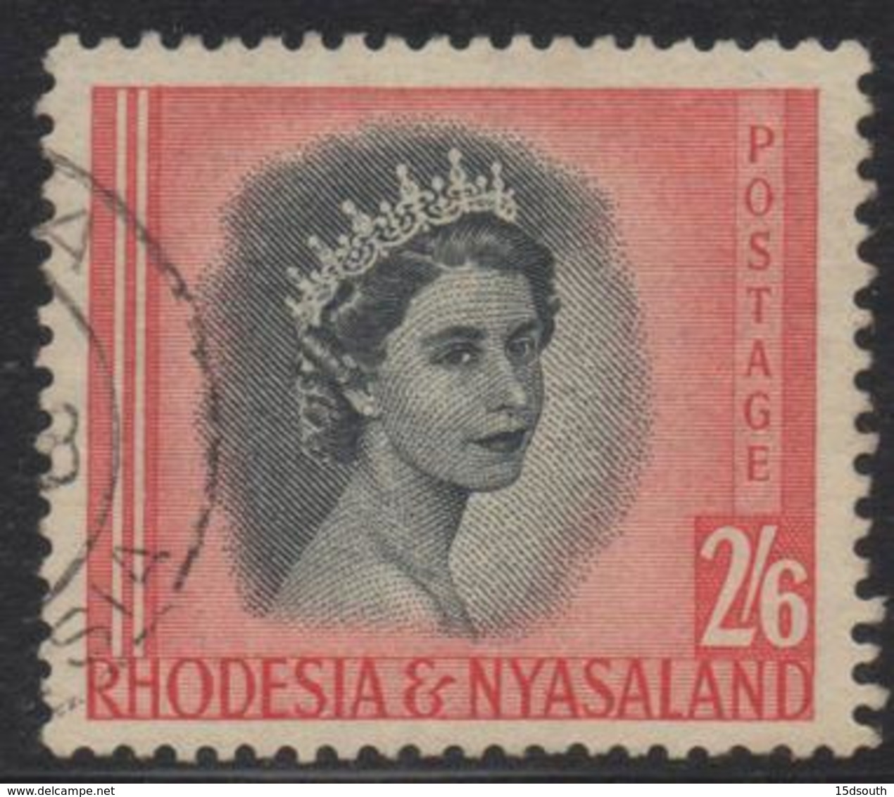 Rhodesia & Nyasaland - 1954 QEII 2s6d Used - Rhodesia & Nyasaland (1954-1963)