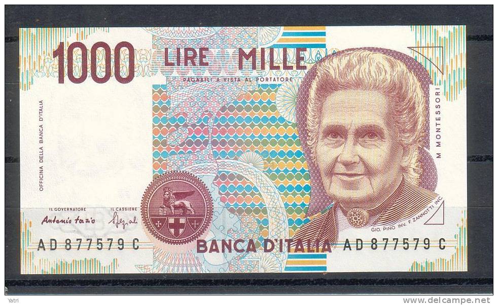 Banconota 1.000 Lire - Montessori  - FDS - 1000 Lire
