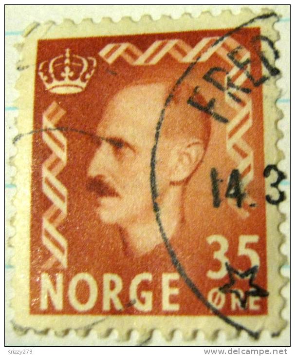 Norway 1950 King Haakon VII 35ore - Used - Used Stamps