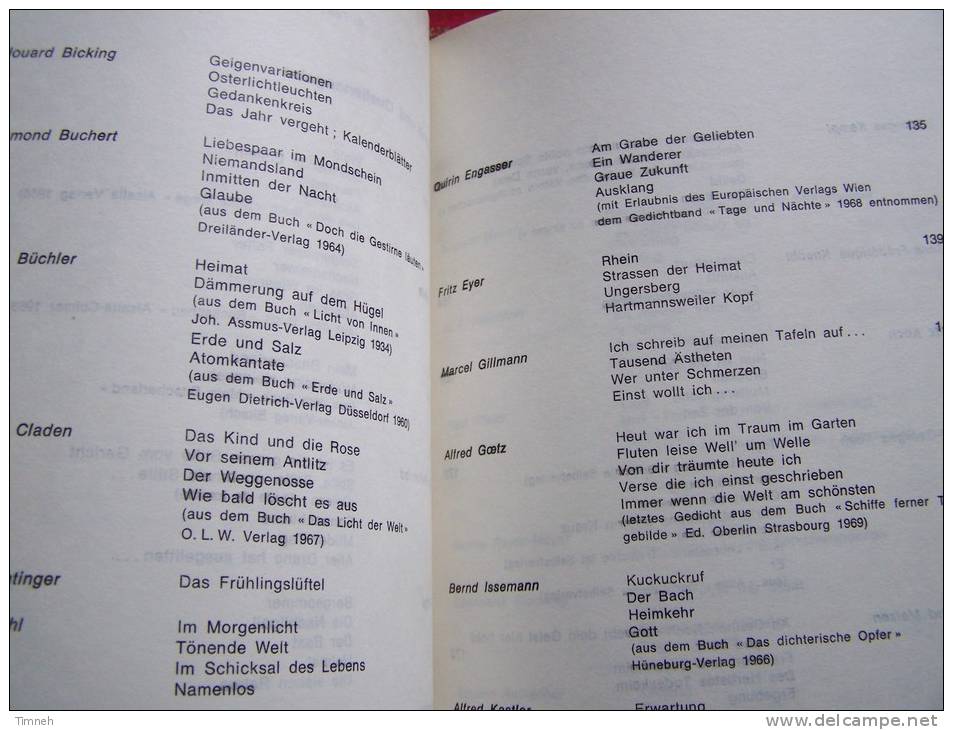 N°4. ANTHOLOGIE Elsass - Lothringischer Dichter Der Gegenwart - René SCHICKELE Cercle Kreis 1969 Alsacien Lorrain - Alsace