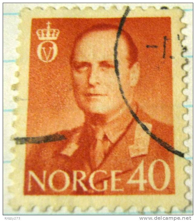 Norway 1958 King Olav V 40ore - Used - Used Stamps