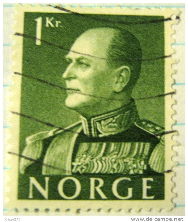 Norway 1958 King Olav V 1k - Used - Used Stamps
