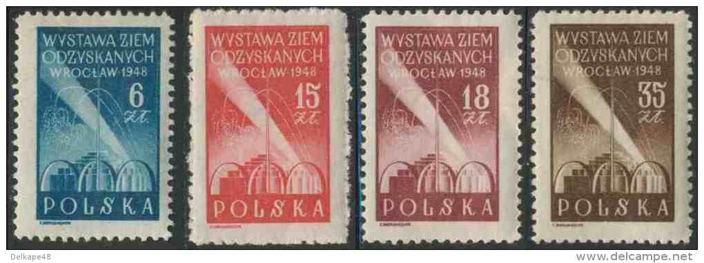 Poland Polska Polen 1948 Mi 493 /6 YT 521 /4 ** Exhibition Hall, Wroclaw Ausstellungshalle Breslau - Other & Unclassified