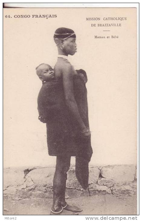 218te-Costumi-Mestieri/Cost Umes/Artisanat-Crafts-Con Go  Francaise-France-Maman Et Bèbé-v.1906 - Congo Francese