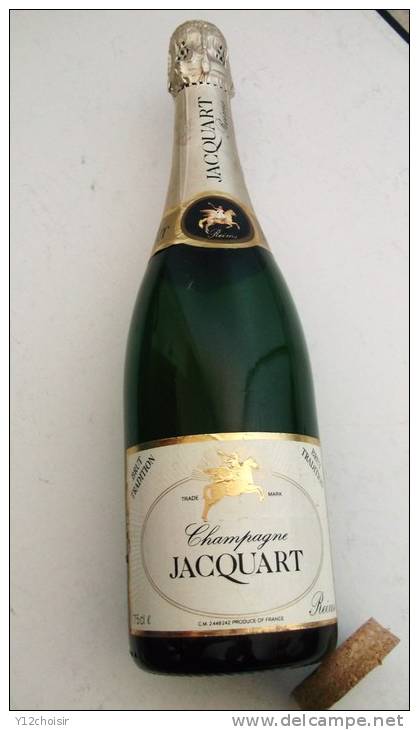 BOUTEILLE EN VERRE CHAMPAGNE JACQUART 75 CL  REIMS MARNE FACTICE - Champagner & Sekt