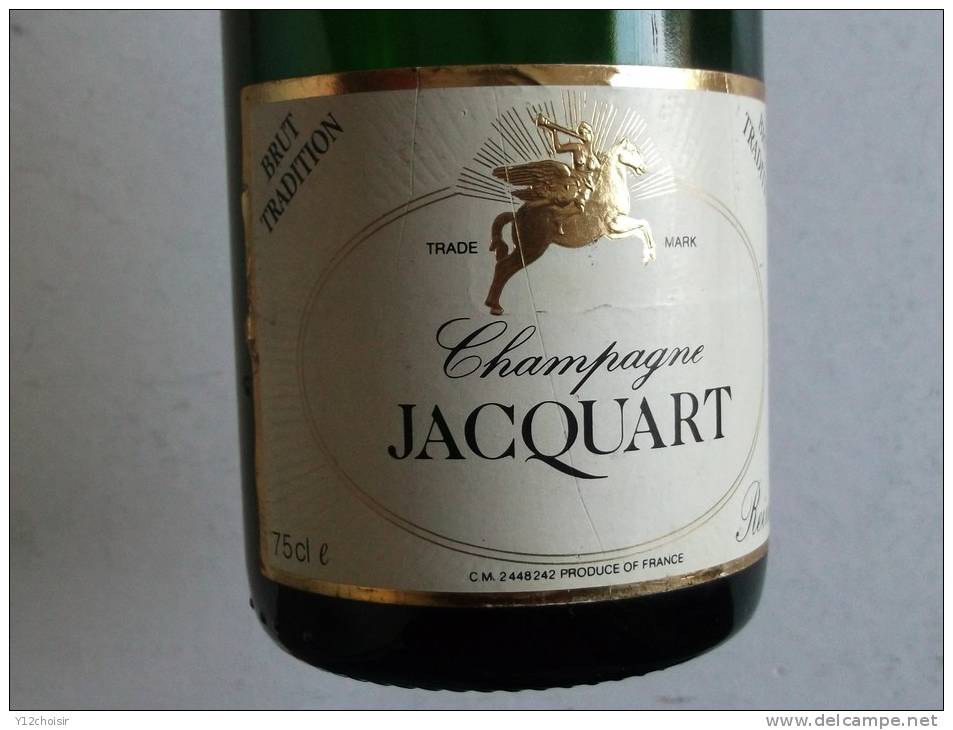 BOUTEILLE EN VERRE CHAMPAGNE JACQUART 75 CL  REIMS MARNE FACTICE - Champán & Cava