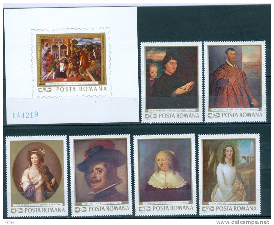 Romania 1969 Paintings MNH - Lot. A188 - Unused Stamps